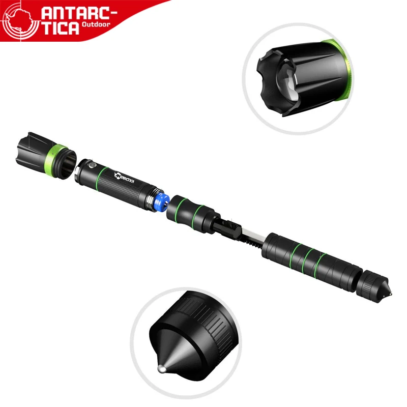 ANTARCTICA Outdoor Sports Portable Multifunction LED Flashlight Torch Hiking Camping Light With Protection Function Multi Tools ANTARCTICA Outdoor Sports Portable Multifunction LED Flashlight Torch Hiking Camping Light With Protection Function Multi Tools