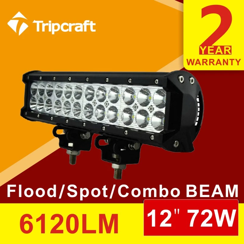 

2PCS 12 inch 72W Crees LED 2 Row Work Led Light Bar for Offroad Driving Ramp Lamp SUV ATV with high low beam function
