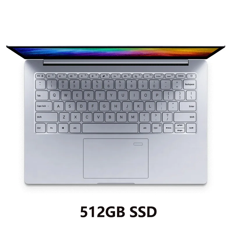 Ноутбук Xiaomi Mi Notebook Air 13,3 дюймов на английском языке Windows 10 Intel UHD Graphics 620 отпечаток пальца с камеры серебристого цвета - Цвет: Silver i5 512GB SSD