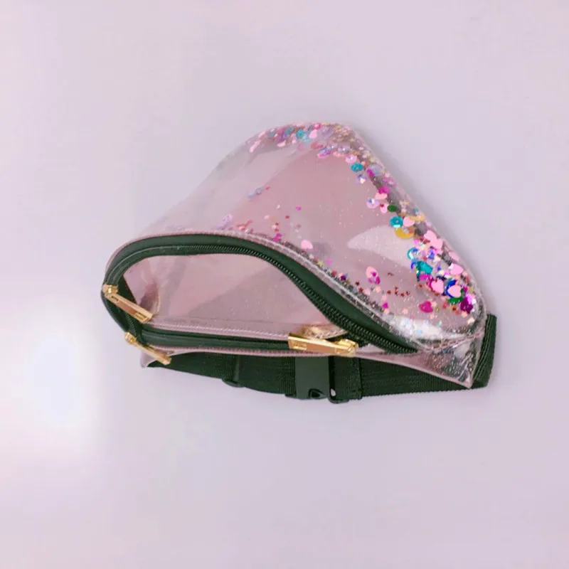 Талии пакет 2019 Новый поясная сумка женские сумки лазерный кошелек прозрачный Светоотражающие грудь талия сумка женская сумочка на ремне