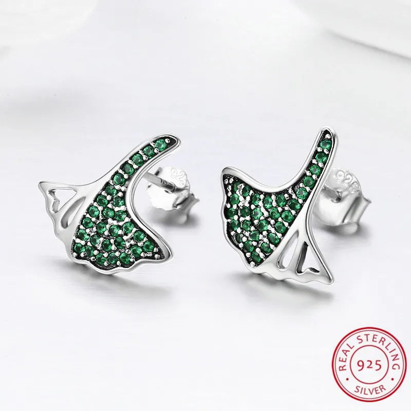 

925 Sterling Silver Earring Exquisite Spring Green Flower Earrings for Women Fashion Silver Jewelry Elegant Beautiful Life