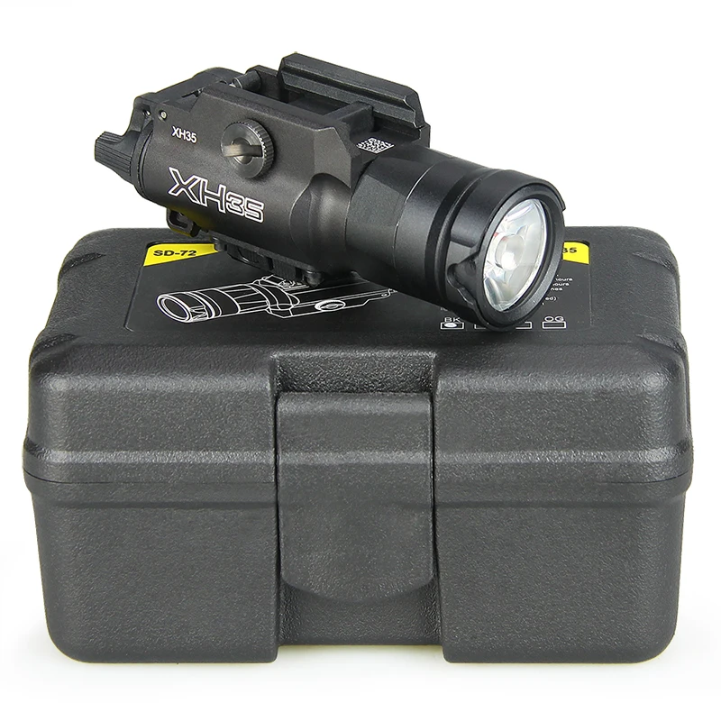 

XH35 Weapon Light Tactical Flashlight Airsoft Dual Output Ultra-High White LED Brightness Strobe Adjustment Light GZ15-0130