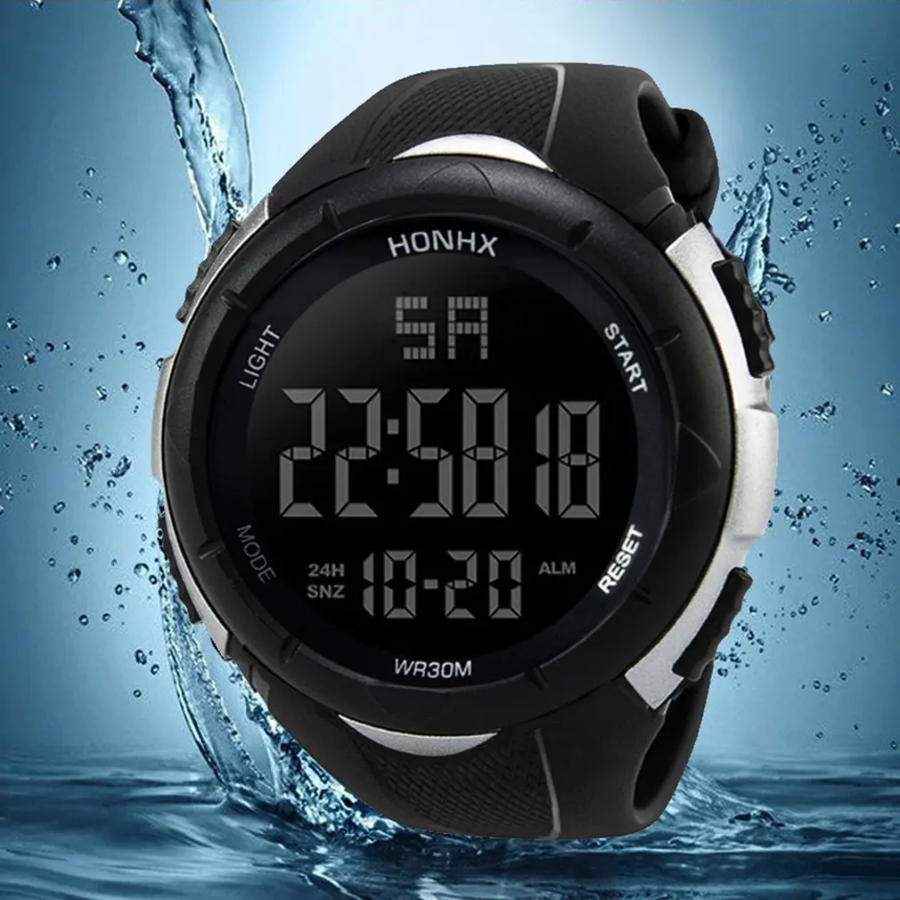Роскошные мужские электронные аналоговые цифровые часы военные армейские спортивные светодиодный наручные часы с будильником водонепроницаемые наручные часы повседневные спортивные часы