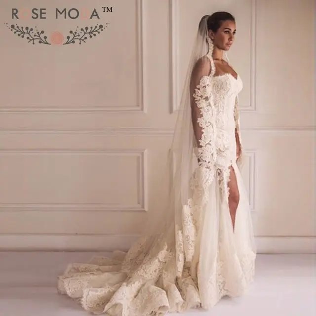 High Trumpet Wedding Dress