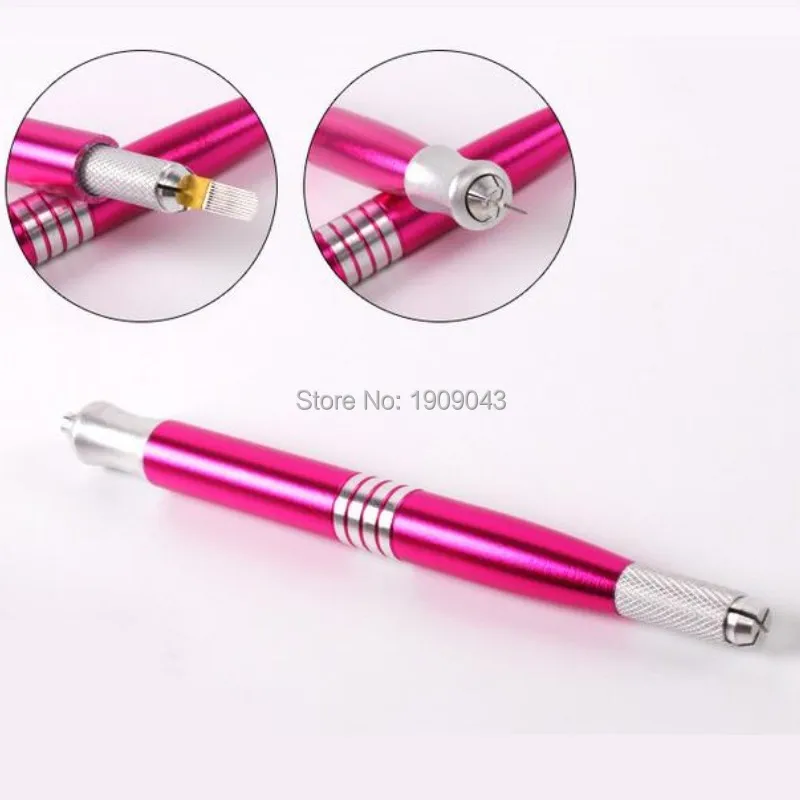 

30pcs Two Head Red Color Professional Cosmetic Eyebrow Mini Aluminum Pen Microblading Permanent Makeup Tattoo Manual Pen
