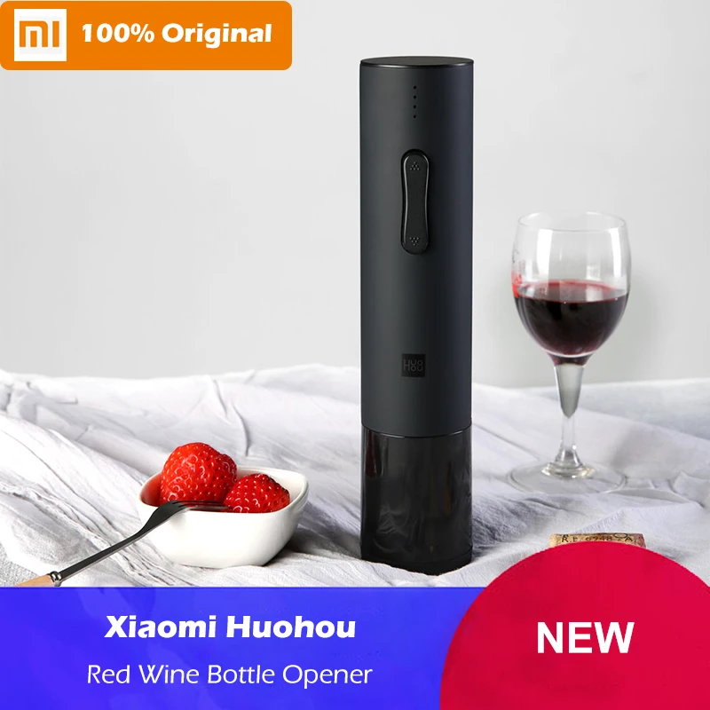 

Xiaomi Huohou Automatic Wine Bottle Opener Electric Corkscrew Foil Cutter Cork Out Tool for Xiaomi Smart Home Kits Wine Stopper