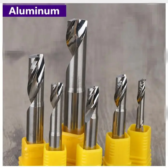 2pieces LY1LX3254 2.5X4mm single flute aluminum CNC router bits for