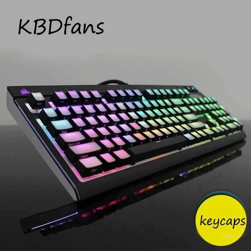 Front/Side Printed Backlit Keycaps 104/87 ISO ANSI layout