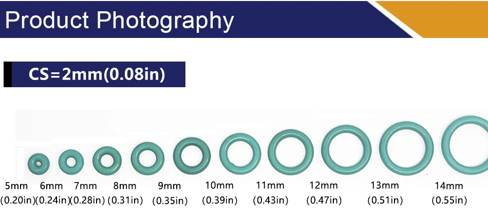 20 шт./лот зеленый FKM кольца из фторированной резины уплотнения 2 мм Толщина 5/6/7/8/9/10/11/12/13/14 мм OD уплотнительные кольца уплотнение прокладка кольца топлива шайба
