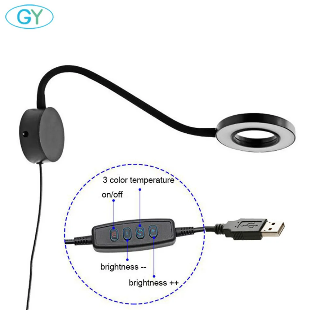 Современный DC5V светодиодный светильник для книг с usb-разъемом 5 Вт, настенный светильник с регулируемой яркостью для спальни, прикроватный светильник для чтения, светодиодный светильник с регулируемой яркостью, настенные бра