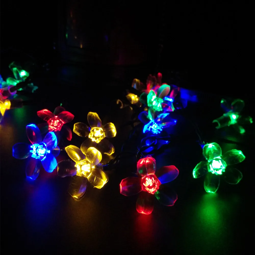 Solar lamp for garden led cherry blossom tree light LED String Fairy Lights Solar Garlands ...