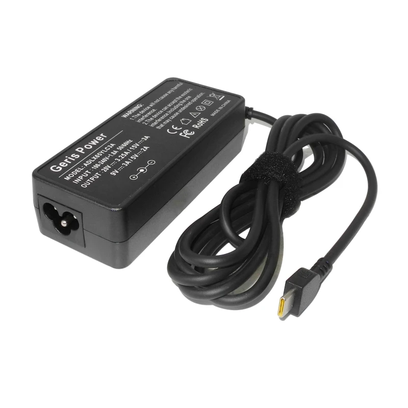 Адаптер USB Type C 65 Вт зарядное устройство для ноутбука Lenovo ThinkPad X1 Carbon E480 E580 T480 T480s T580