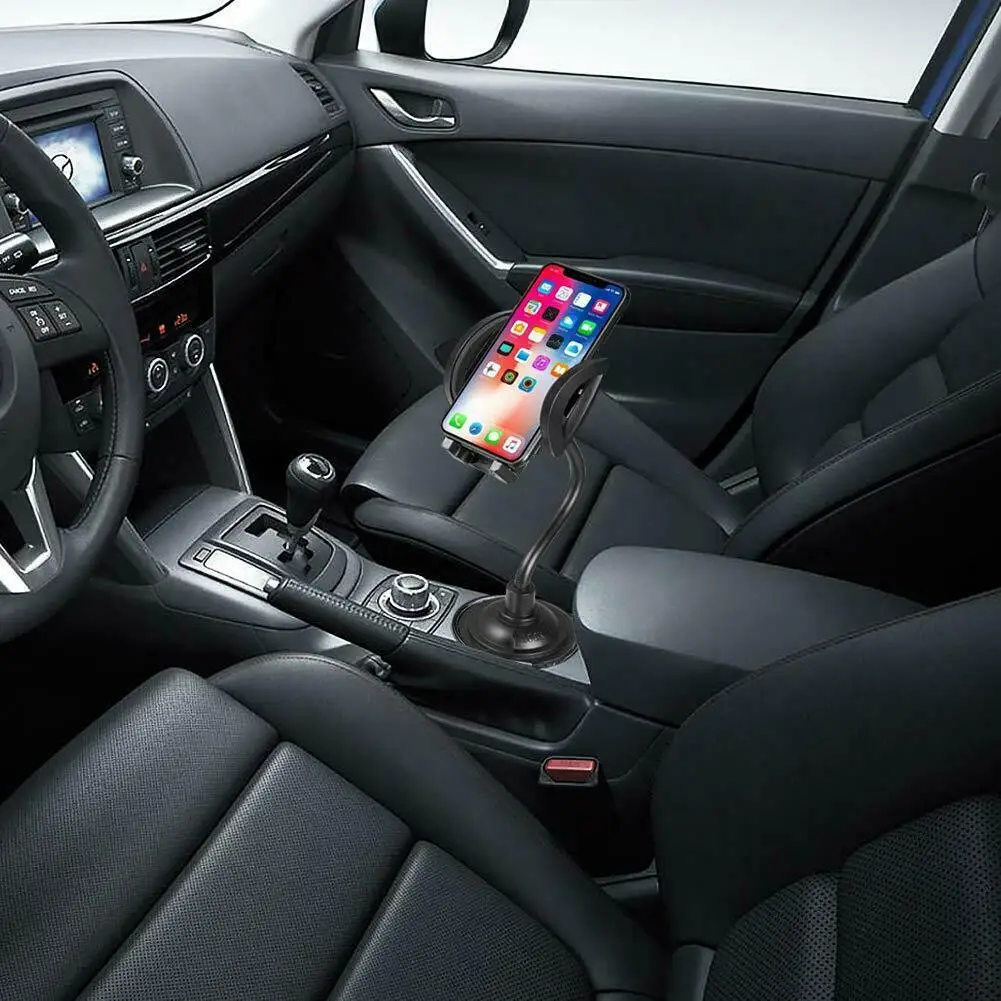 Регулируемое удлиненное крепление для телефона на шею для автомобиля/грузовика с вращающейся на 360 люлькой для iPhone, смартфонов samsung, MP3 и gps
