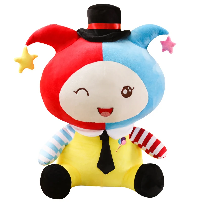 

60cm Free Drop shipping Funny Story Figure Chuckles Soft Clown Stuffed Plush Toy Cartoon Movie New Cute Clown Doll For Halloween