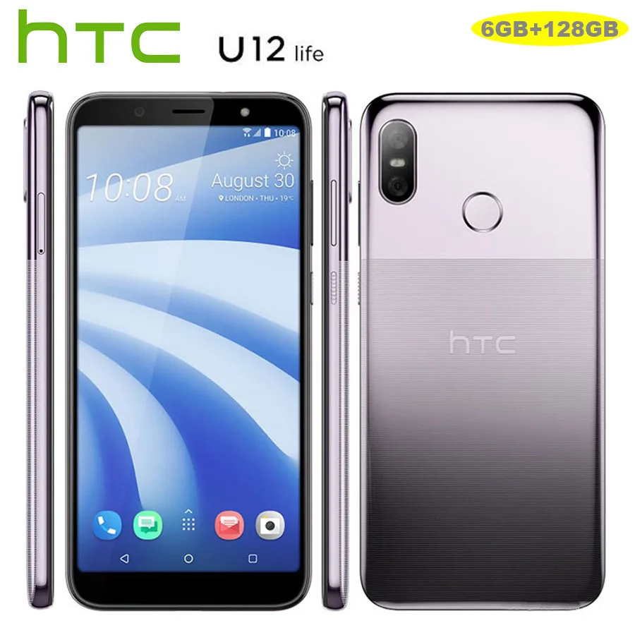 

Original HTC U12 Life LTE Mobile Phone Android 8.1 Snapdragon 636 Octa Core 6GB RAM 128GB ROM 16MP Dual Camera 6 inch Smartphone