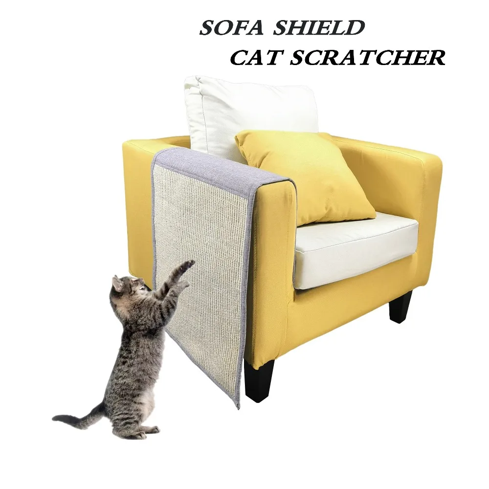 

Cat Scratching Mat Sisal Sofa Shield Pet cat Furniture Cover Washable and Durable Cover to Prevent Furniture Scratch (Brown)