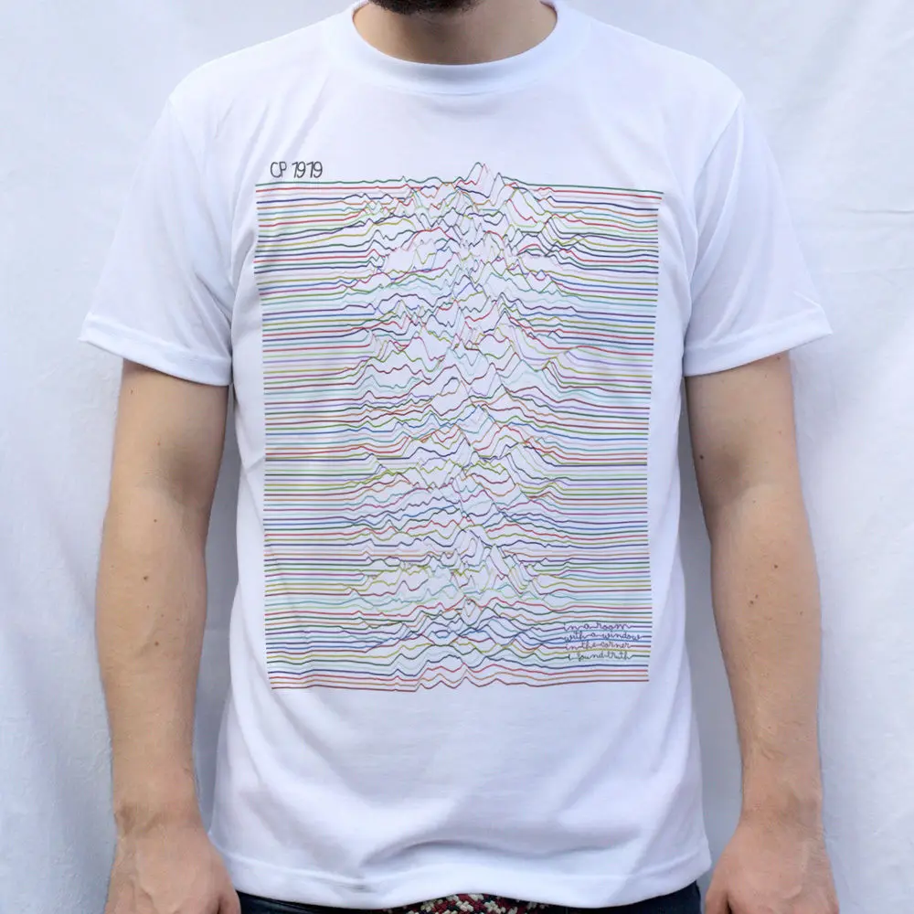 Joy Division Unknown Pleasures CP 1919 дизайнерская футболка Летняя мужская модная Удобная