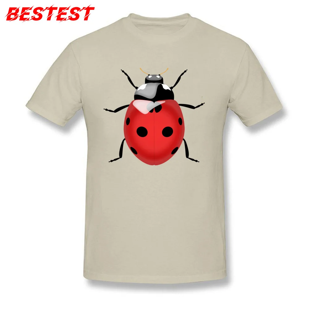 Designer Men T Shirt Ladybug822yy Birthday T Shirt Pure Cotton Short Sleeve Personalized T-Shirt Round Collar Wholesale Ladybug822yy beige