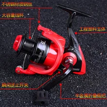 Красный цвет пластиковая линия чашки спиннинговое колесо 10BB дорожный полюс Рыболовные катушки CNC вращающаяся рукоятка