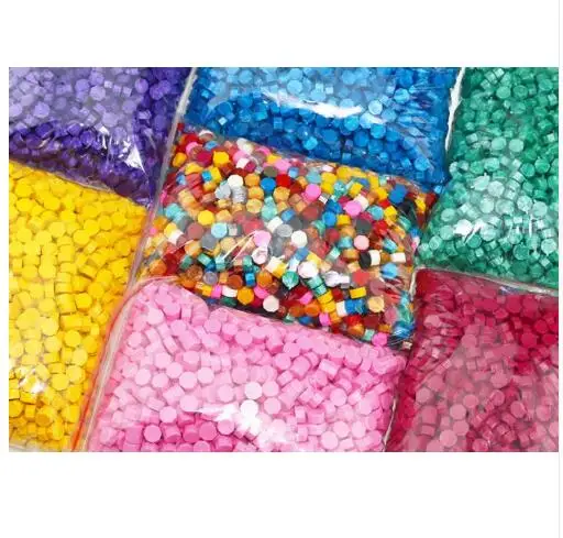 Selo do Selo da Cera Selo da Cera de Selagem para Retro Varas de Cera Selo do Envelope do Casamento Cartão de Contas Cores Novo Pílula Granular Selo 1000pecs 24 4 Cheap Selos