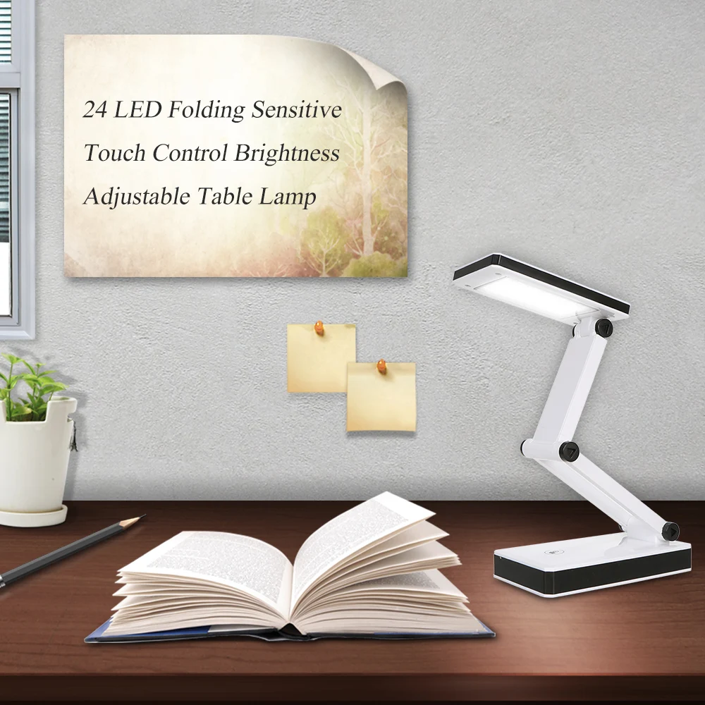 

New Portable Folding 24 LED Table Lamp Desk Light Reading Night Light Operated for Students Reading Working Bedroom Study Room