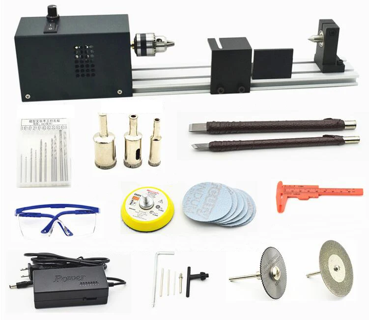 

Mini DIY Woodworking Lathe Buddha bead Polishing Cutting Grinding machine Bead Polisher Cutter Grinder Mini Table Saw