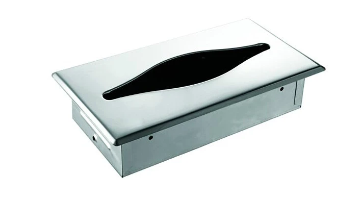 Free Shipping 304 stainless steel into wall toilet paper holder box toilet paper box tissue box SB100-3 304 stainless steel door suction contact free touch wall toilet room bedroom anti collision magnet
