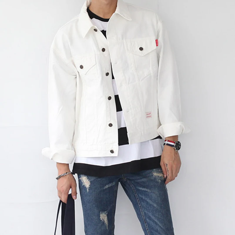 mens denim jackets 2015 men fashion black and white denim