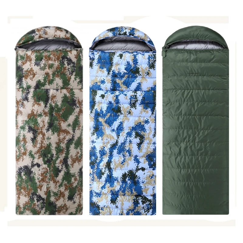 

Thicken Duck Down Sleeping Bag Winter Outdoor Camping Travel Hiking Splicable Waterproof Envelope Type Sleeping Bags