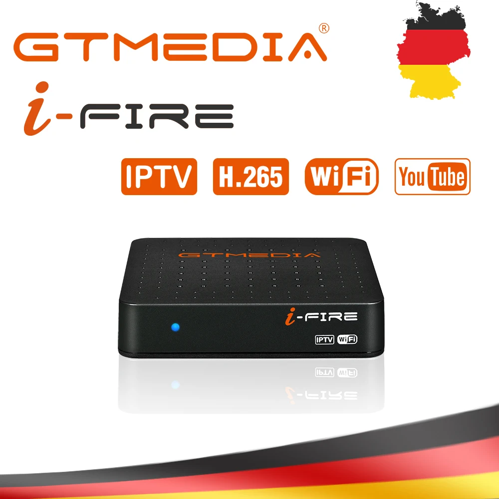 Стиль GTMedia Ifire IP tv Box Цифровая телеприставка ТВ Декодер FULL HD 1080P(H.265) встроенный wifi модуль ip tv поддержка Испания DE