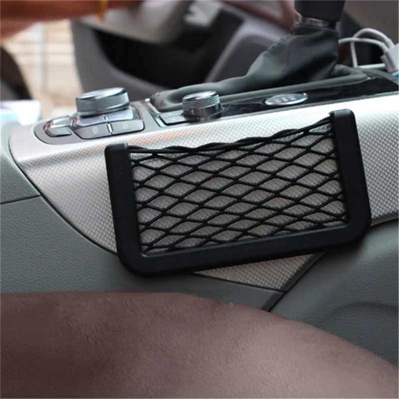 Сетчатый автомобильный Органайзер карманы Автомобильная сетка для хранения Автомобильная сумка коробка клейкий козырек автомобильная сумка для инструментов держатель для мобильного телефона Автомобильный Стайлинг