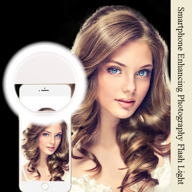 

Litwod Z90+ Led Stepless adjusted Selfie Ring Flash Light Camera Enhancing Photography Luminous Lamp for iPhone7 6 Samsung S5 S4