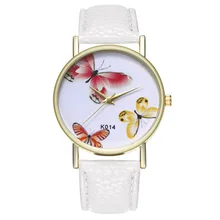 MJARTORIA Fashion Wrist Watch font b Women b font Butterfly Leather font b Dress b font
