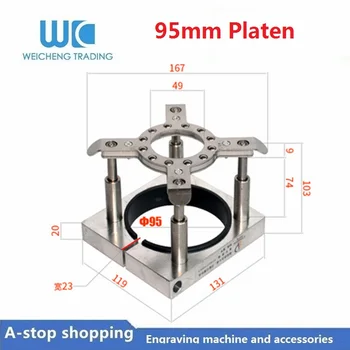 

Engraving machine spindle motor mount automatic platen leather floating type press holder CNC table top fixture 95mm