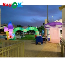 Inflatable flower arch inflatable mushrooms with led lights for kids party/event/amusement park decoration цена Inflatable flower arch inflatable mushrooms with led lights for kids party/event/amusement park decoration цены онлайн