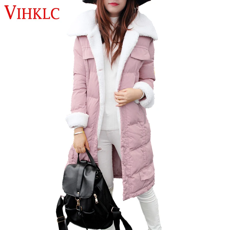 Ukraine Promotion New 2017 Winter Coat Women Plus Size Outerwear Female Medium-long Wadded Jacket Cashmere Warm Parkas L124 | Женская