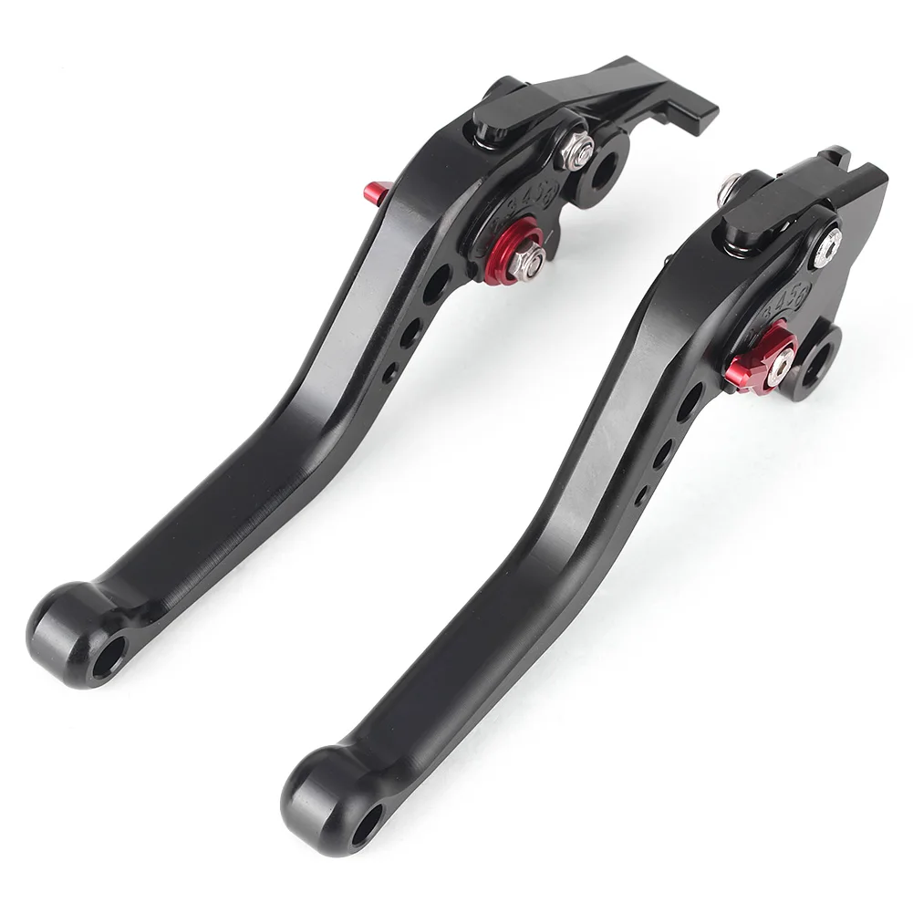 CNC Motorbike Short Adjustable Brake Clutch Levers For Kawasaki Ninja ZX6R ZX636R ZX6RR Z1000 ZX12R ZZR600 ZX9R Motorcycle Spare Parts Accessories Aluminum Alloy, Aftermarket