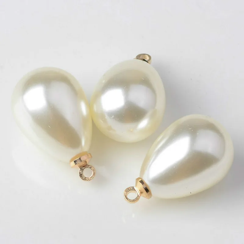 SEA MEW 20*12mm Imitation Pearls Charm Pendants Earring Necklace Charms