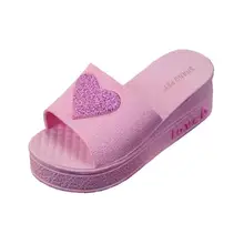 Summer Woman Shoes Platform Slippers Wedge Beach Flip Flops High Heel Slippers For Women EVA Ladies Shoes platform slippers women heel shoes high wedge slipper women shoes high heel platform shoes ladies pantoufle femme