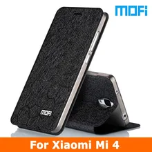 2016 New For Xiaomi Mi 4 Flip leather cover+TPU soft case Stand holder 5.0 inch Mofi Phone Case for xiaomi mi 4 mi4 m4