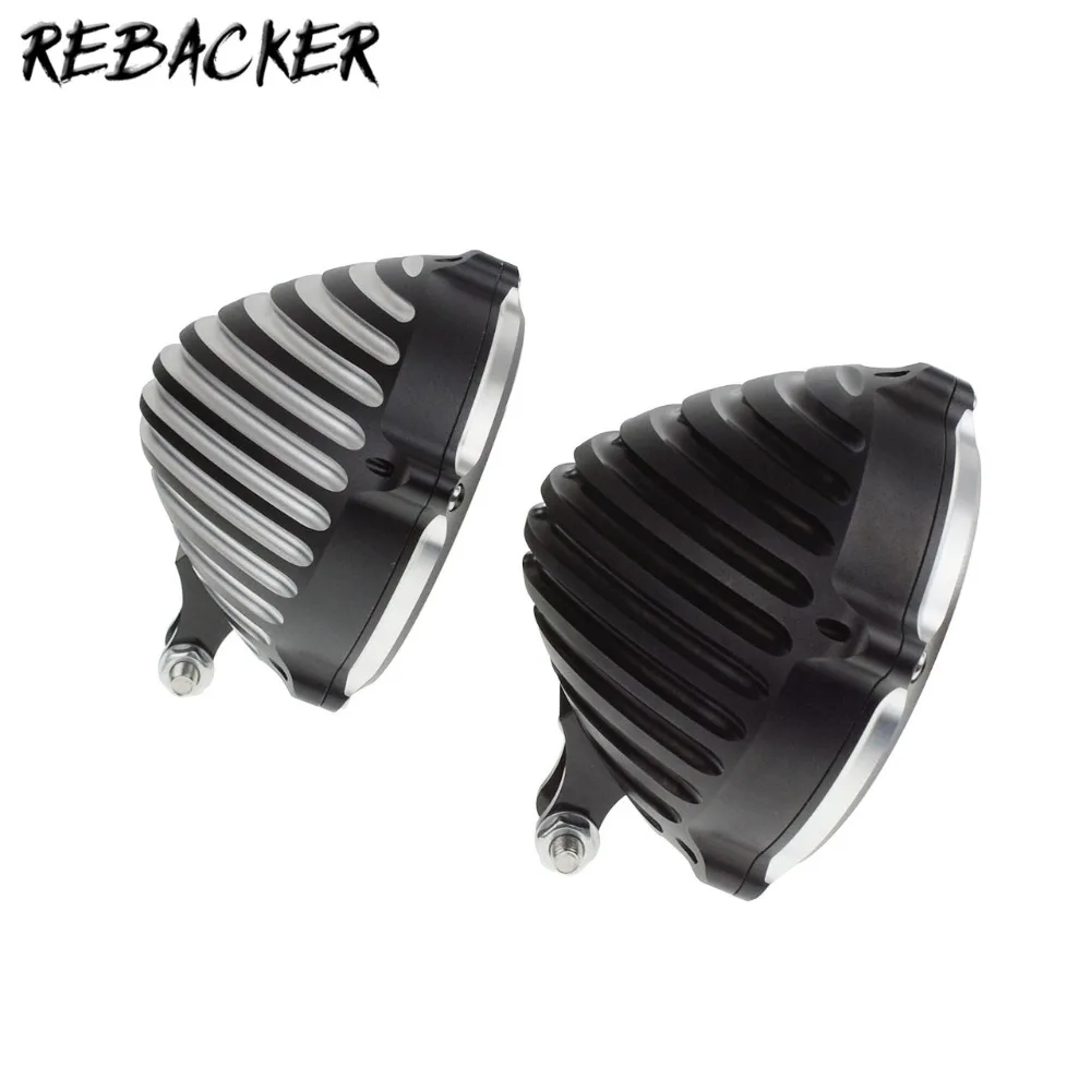 

Motorcycle 5.75'' Front Headlight Lamp Cover CNC Machined Billet Aluminum Concave And Convex Of Surface For Harley