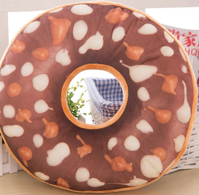 Забавная шоколадная хлопковая Подушка "пончик" Подушка пончики декоративные подушки almohada Kissen - Цвет: L