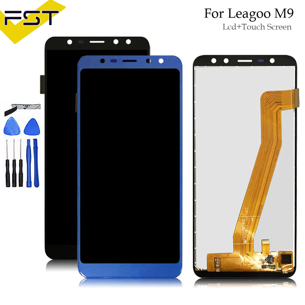 

Black/Blue 640*1280 5.5''For Leagoo M9 LCD Display+Touch Screen Digitizer Assembly Repair Parts+Tools For M9 LCD Screen