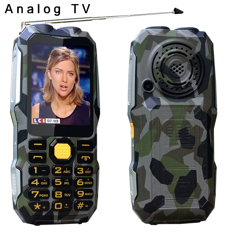 

Mafam D2016 Antenna Analog TV Rugged Mobile Phone Magic Voice Dual Torch FM Outdoor Shockproof Power Bank Surface 2.8" Screen