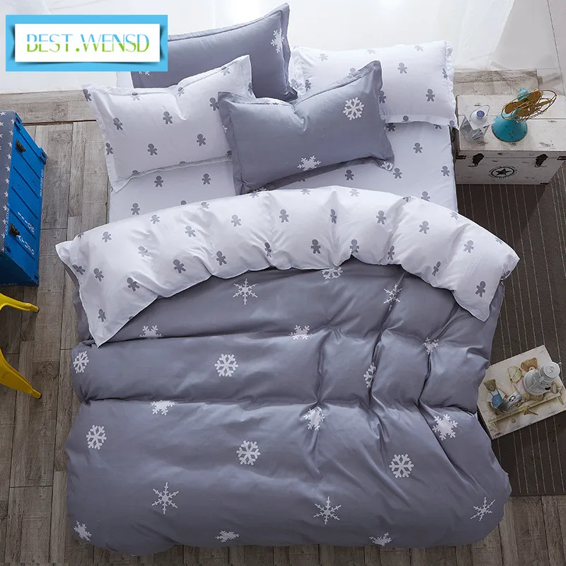 Best Wensd Comforter King Grey Bedclothes Bed Linen Snowflake Cotton Best Wensd Comforter King Grey Bedclothes Bed Linen Snowflake Cotton Bedding Set Winter Bedsheets Duvet Cover Sets Jogo De Cama In From Home