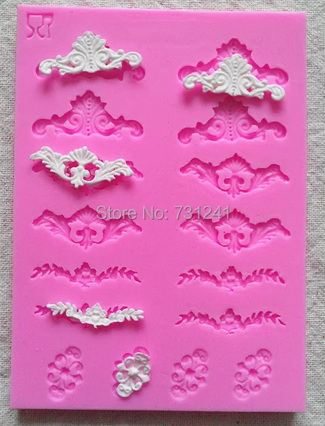 

Design 222 Mini Lace Sugar Lace Mold, Silicone 3D Cake Fondant Mold, Cake Decoration Tool, Food Grade Material