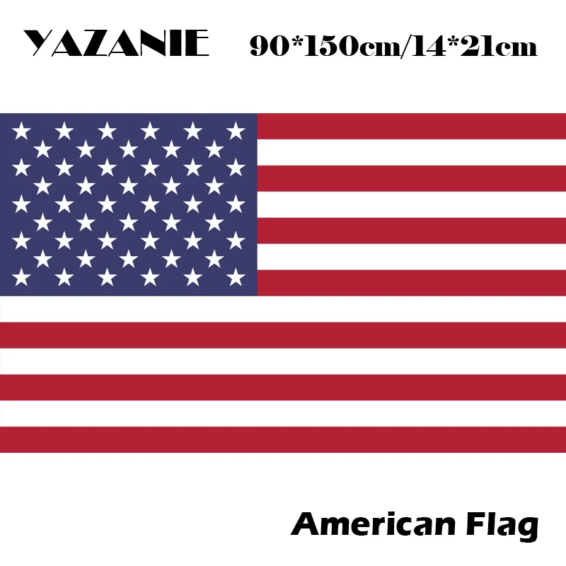 YAZANIE 90x150 см, американский Национальный флаг США, американский флаг на заказ, праздничный домашний двусторонний баннер с принтом