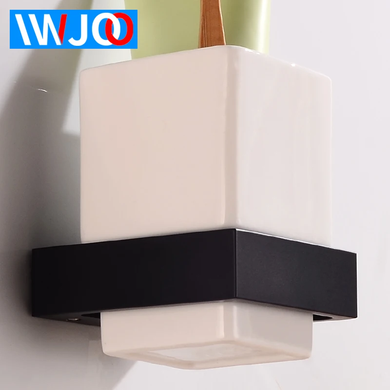

Toothbrush Holder Wall Tumbler Holder Bathroom Accessories Toothbrush Holder Set with Cup Wall Mounted Aluminum Bathroom Shelves