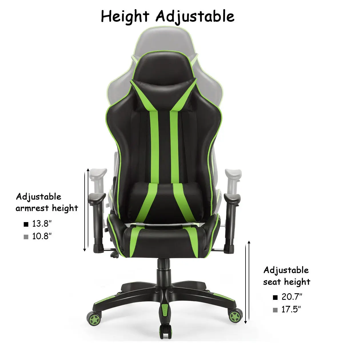 Home Office High Back Gaming Chair Racing Reclining Chair Swivel