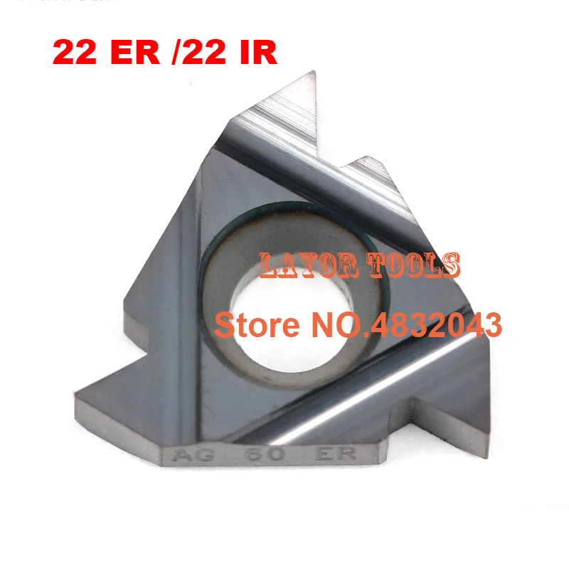 10PCS 22 ER 22IR 22NR 3.5/4.0/4.5/5.0/5.5/6.0 ISO Indexable Tungsten Carbide Threading Lathe Inserts for Threaded Holder | Инструменты